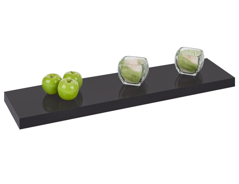 Practo Home Zwevende wandplank (wordt verkocht per 2 stuks) - wandtablet Zwart 120cm - OW412NO