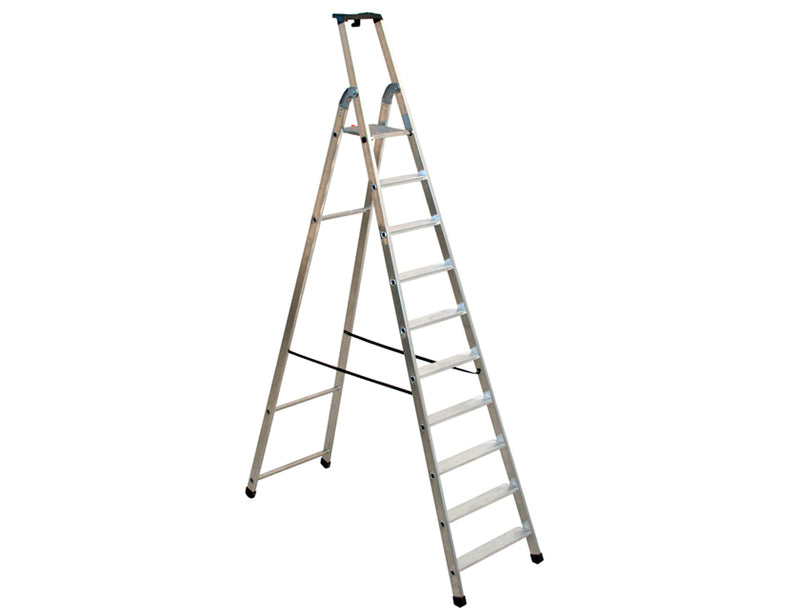 Escalo Industriële aluminium trapladder 10 brede treden Quadra - LE810