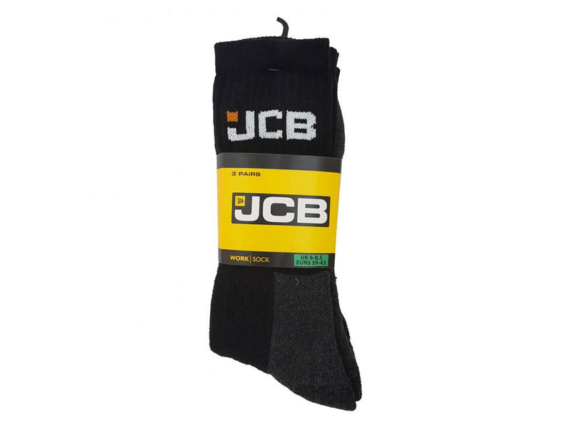 JCB Werksokken heren maat 44-47 - 3 paar - JCBX044A