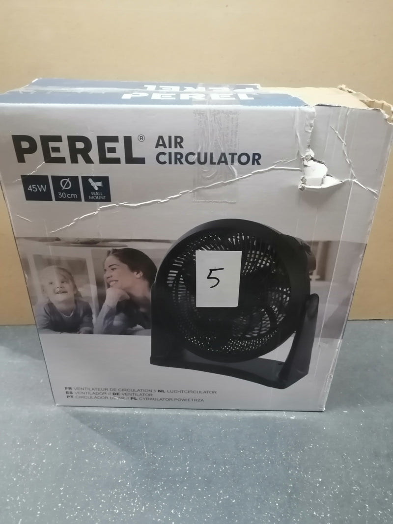 RETOURDEAL - Perel Vloer- en Wandventilator 30 cm - 35W - CFANAM5 - Verpakking beschadigd + lichte schade- Nr. 5