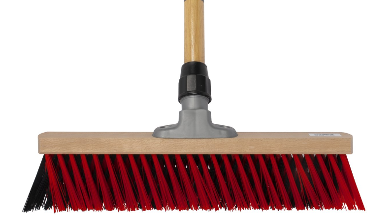 Gille Xbezem voor buiten 40cm rood/zwart incl steel 160cm- BB81C