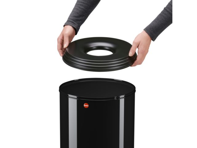 Hailo - Prullenbak ProfiLine Safe XL Zwart - Zelfdovend - 45L - 0950-732