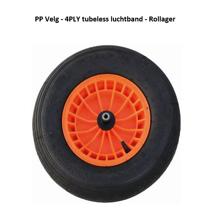 Vabor Landbouwkruiwagen 170 L - Diepe PE-bak -  1 wiel - TG170PE-PB - GV28LZ0PB