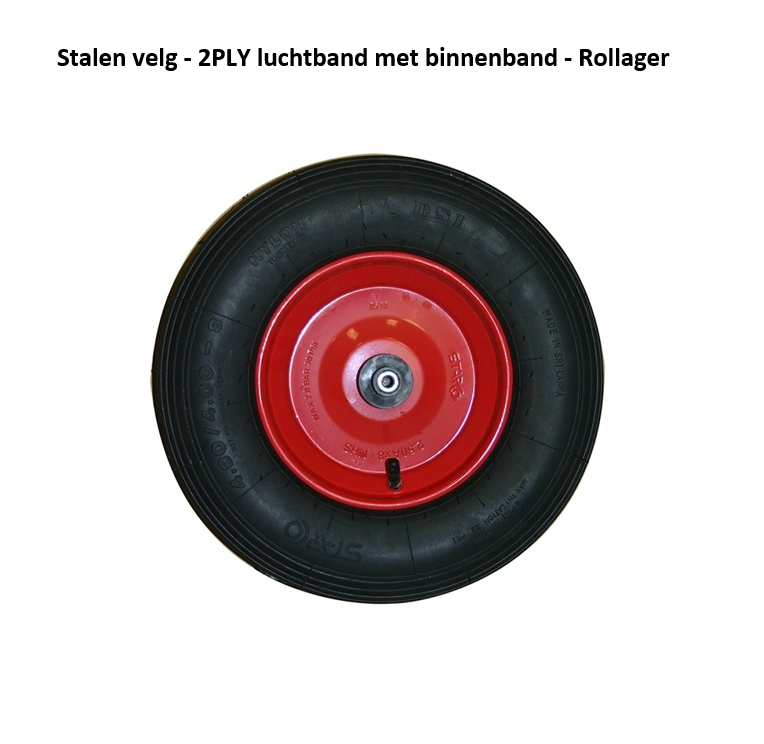 Vabor Landbouwkruiwagen 170 L - Diepe PE-bak -  1 wiel - TG170PE-PB - GV28LZ0PB