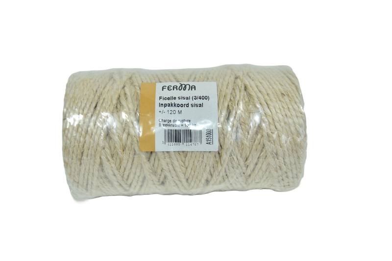 Gille Ferma Inpakkoord sisal 3 strengen (3/400) - 1000 gr - 120 m - A151000