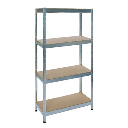 Practo Home Heavy Duty Opbergrek in metaal en hout grijs - 150x75x30 cm - 4x175kg - M1507530.4