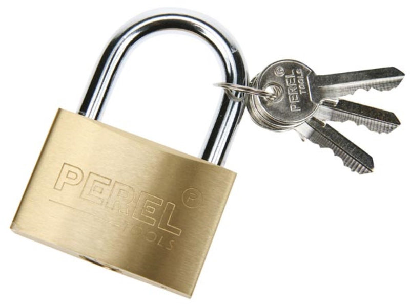 Perel High-security hangslot 50 mm met massief metting kast en 3 sleutels - SLK50