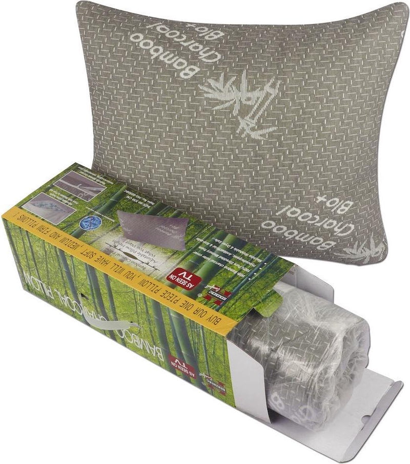 Herzberg Bamboe Hoofdkussen - slaapkussen Bamboo Charcoal Pillow - HG-6050BC