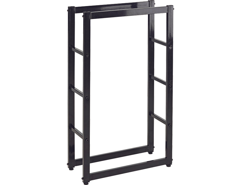 Practo Home Houtopberging - houtstapelrek 100x60x25 cm zwart - W510