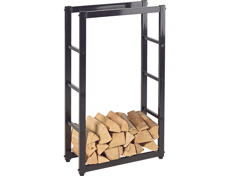 Practo Home Houtopberging - houtstapelrek 100x60x25 cm zwart - W510
