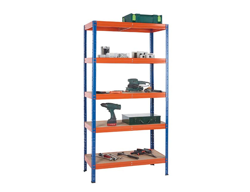 Practo Home Heavy Duty Opbergrek in metaal en hout blauw/oranje 5x200kg - M945