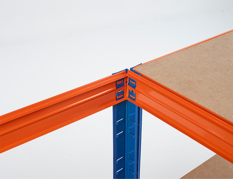 Practo Home Heavy Duty Opbergrek in metaal en hout blauw/oranje 5x200kg - M945