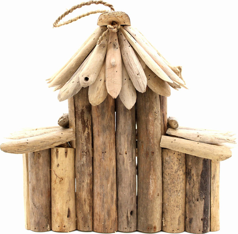 AW Gifts Vogelhuisje Van Drijfhout - Groot - Handgemaakt In Indonesië - 38x14x16cm - BBBox-04