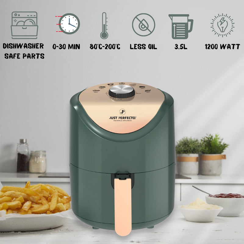 Just Perfecto Airfryer heteluchtfriteuse met draaiknop 1200 W - 3.5L - JL-15