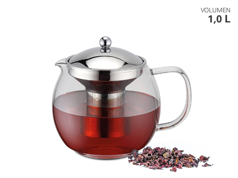 Karl Weis borosilicaatglas Theepot met theefilter 1000 ml - 17050
