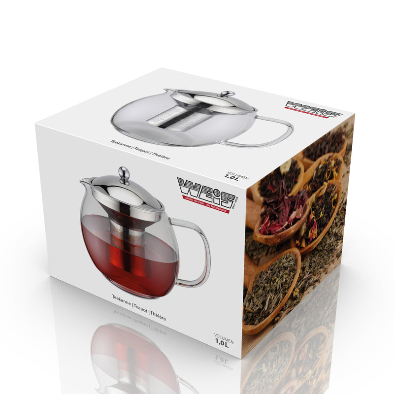 Karl Weis borosilicaatglas Theepot met theefilter 1000 ml - 17050