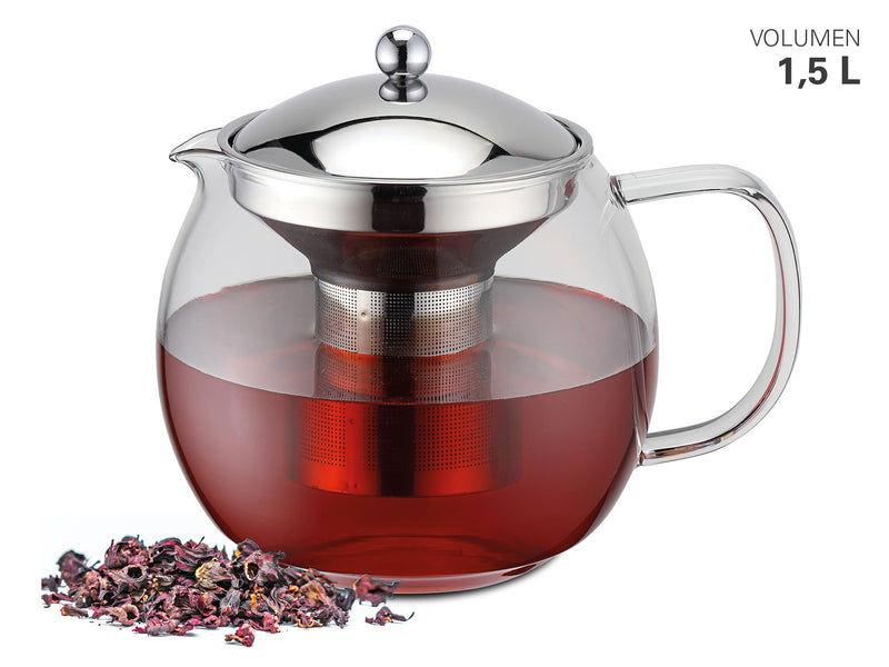 Karl Weis borosilicaatglas Theepot met theefilter 1500 ml - 17055