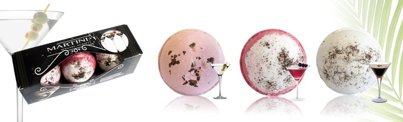 AW Gifts - Bruisbal - Martini Bath Bombs - set van 3 stuks x 120gr - CBB-03