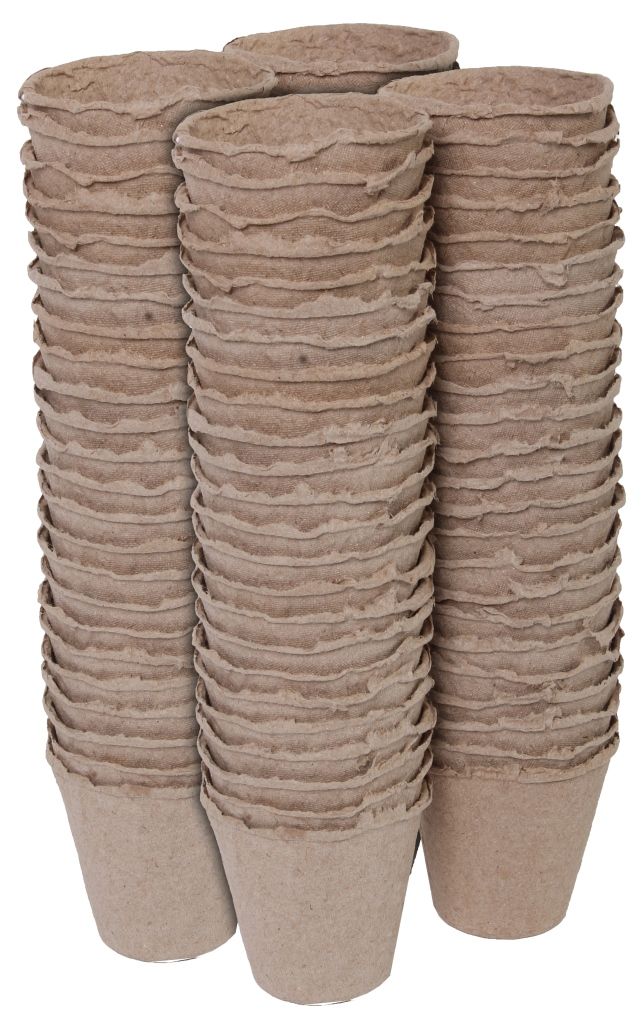 Talen Tools Turfpotjes rond 8cm (96 stuks) Biologisch afbreekbaar - BF34