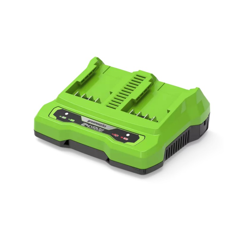Greenworks 24 Volt Dubbele Acculader - G24X2UC4