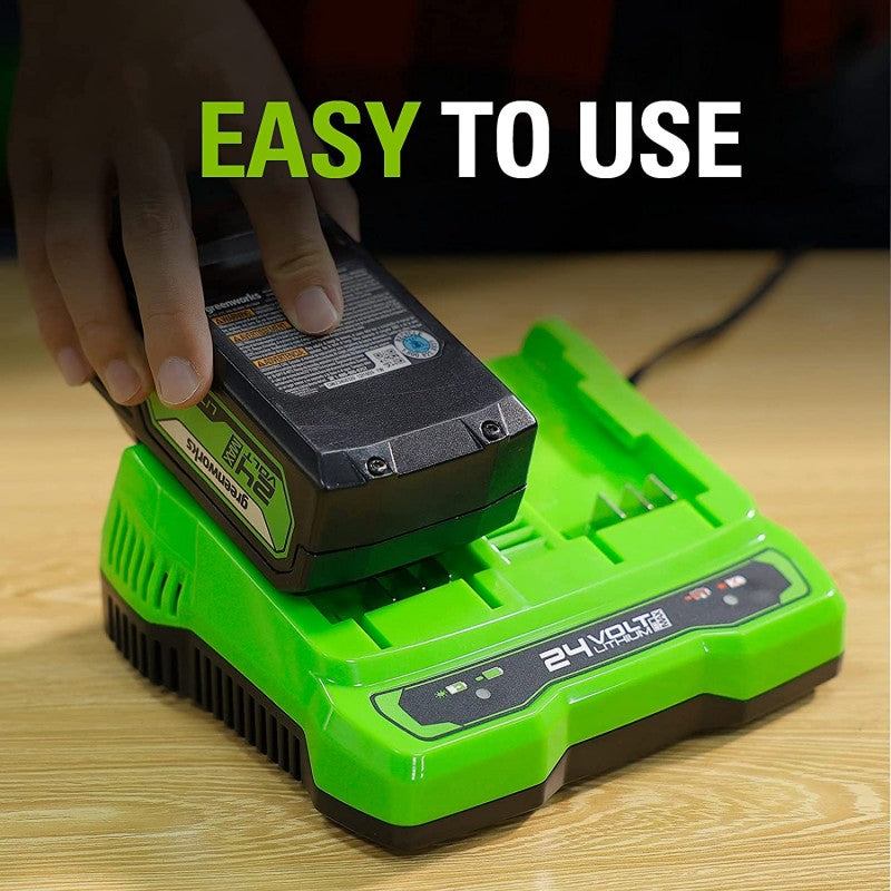 Greenworks 24 Volt Dubbele Acculader - G24X2UC4