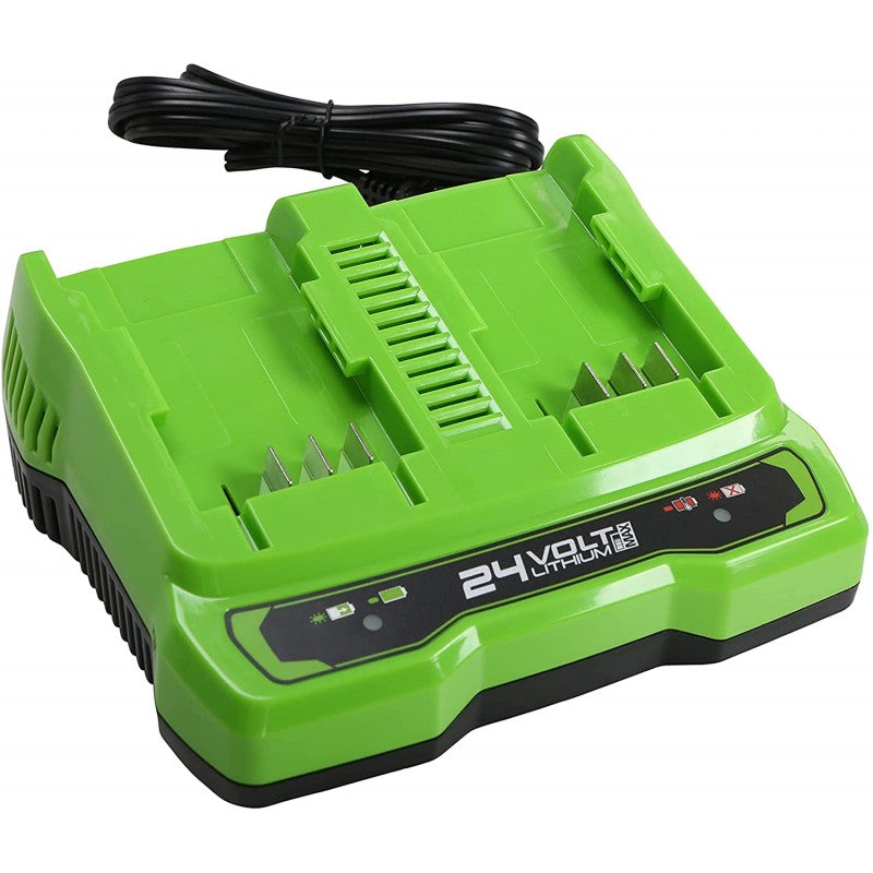 Greenworks 24 Volt Dubbele Acculader - G24X2UC4