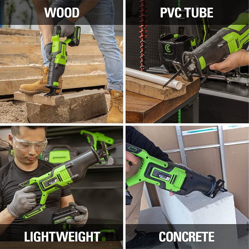 Greenworks 24 Volt Accu Reciprozaag - GD24RS