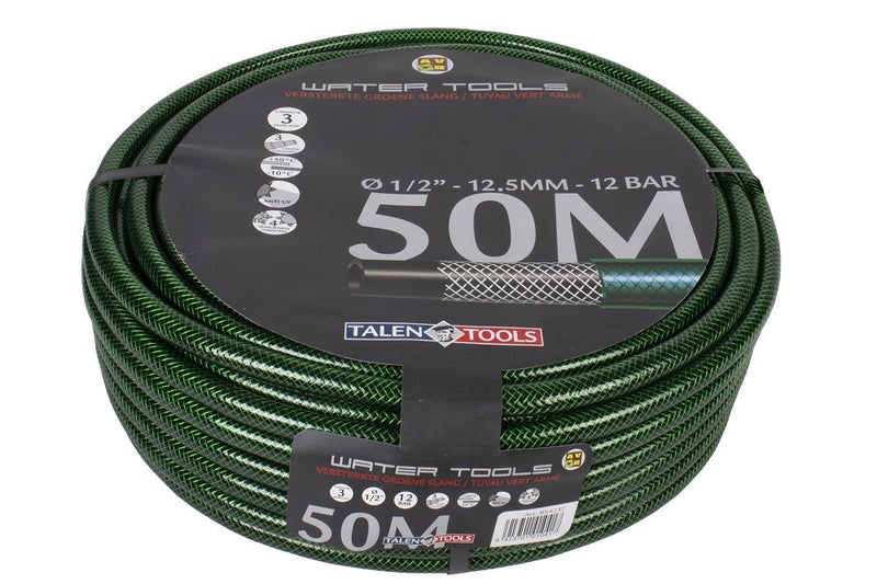 Talen Tools Groene slang 1/2" - 50 m versterkt - RS4237