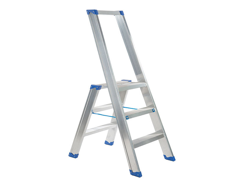 Escalo Industriële aluminium trapladder met beugel Sparta 3 treden - LE903