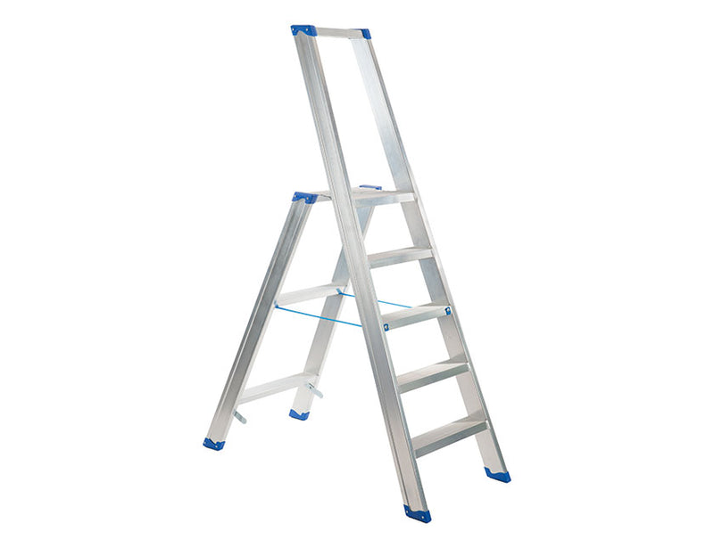 Escalo Industriële aluminium trapladder met beugel Sparta 5 treden - LE905