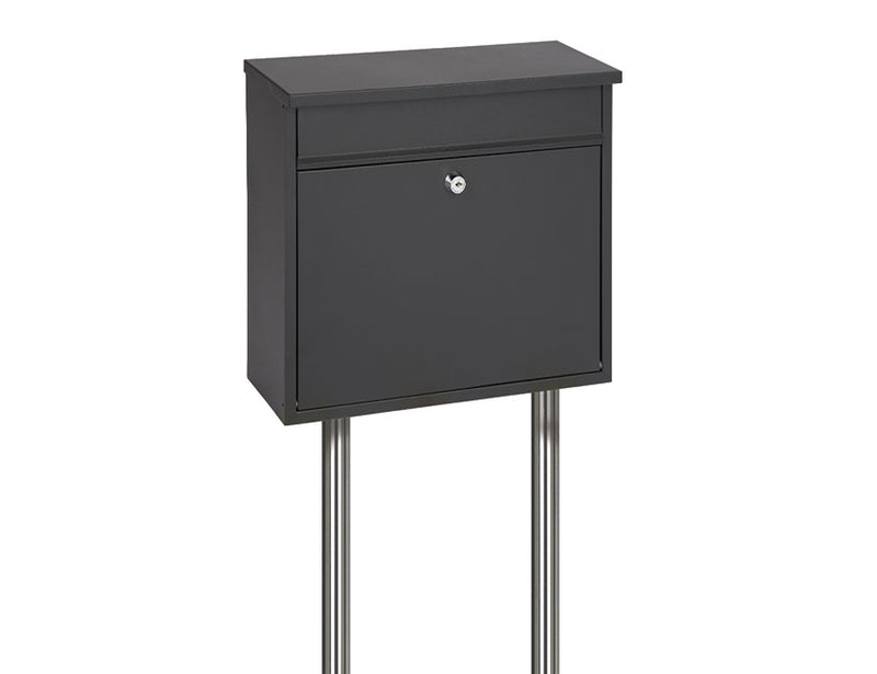 Practo Garden Brievenbuspaal inox - dubbel - B580