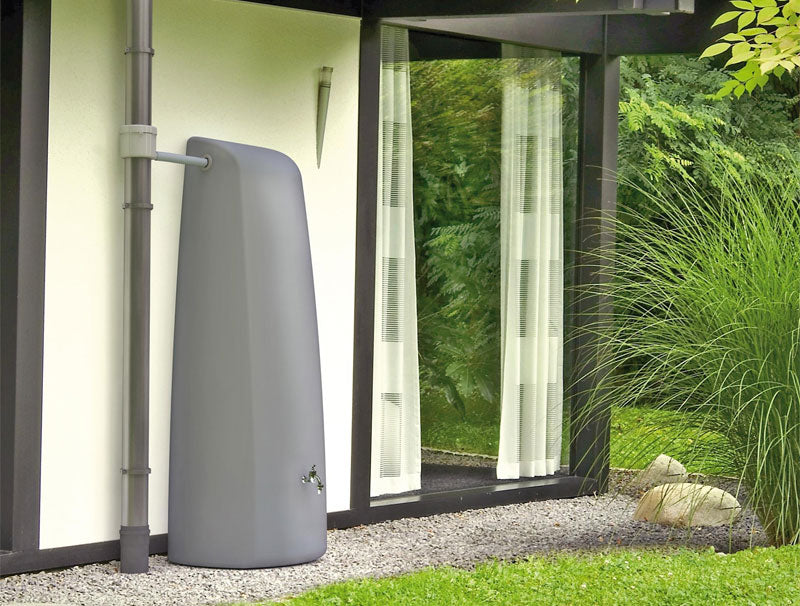 Garantia Regenton Elegance grijs 400 liter incl. kraantje - PME400GM