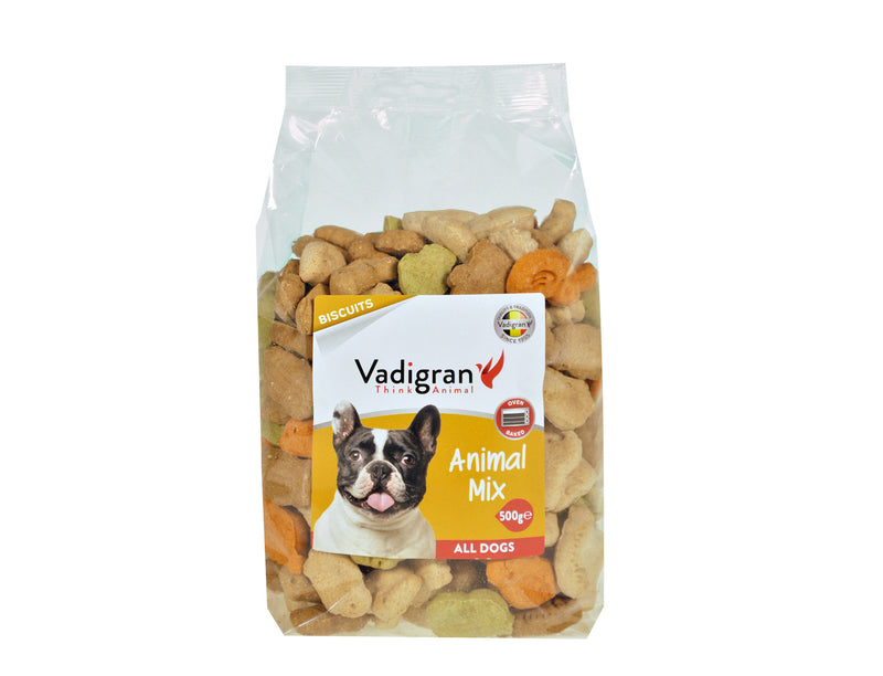Vadigran Snack hond Biscuits Animal mix 500g - 13177