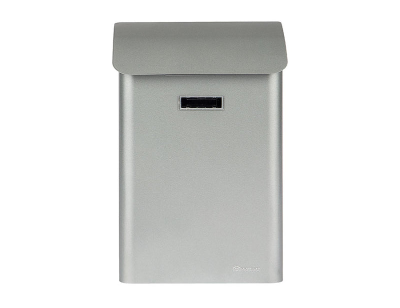 Practo Garden Brievenbus in gelakt staal - Leeds zilver - B304A