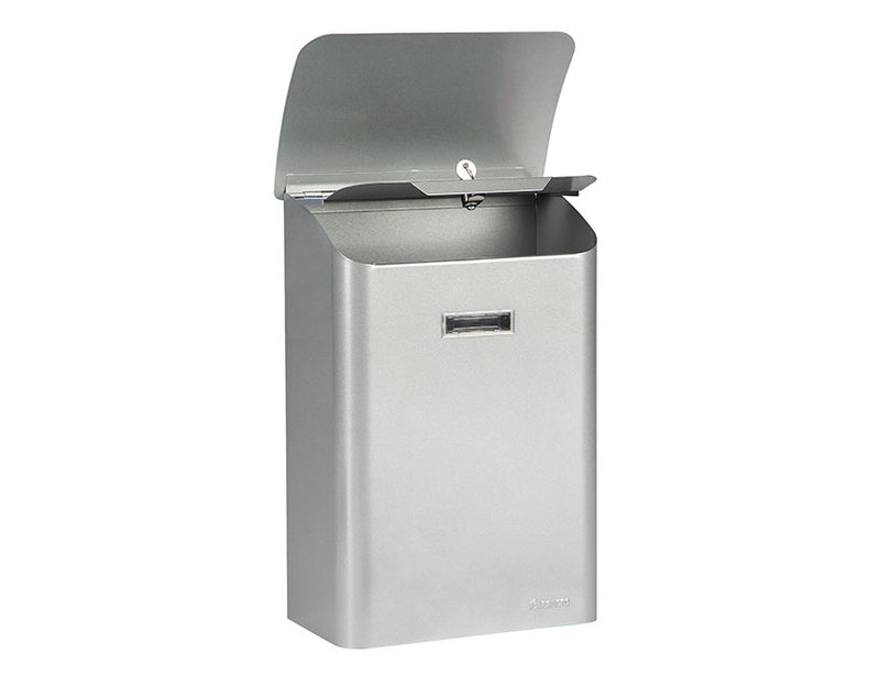 Practo Garden Brievenbus in gelakt staal - Leeds zilver - B304A