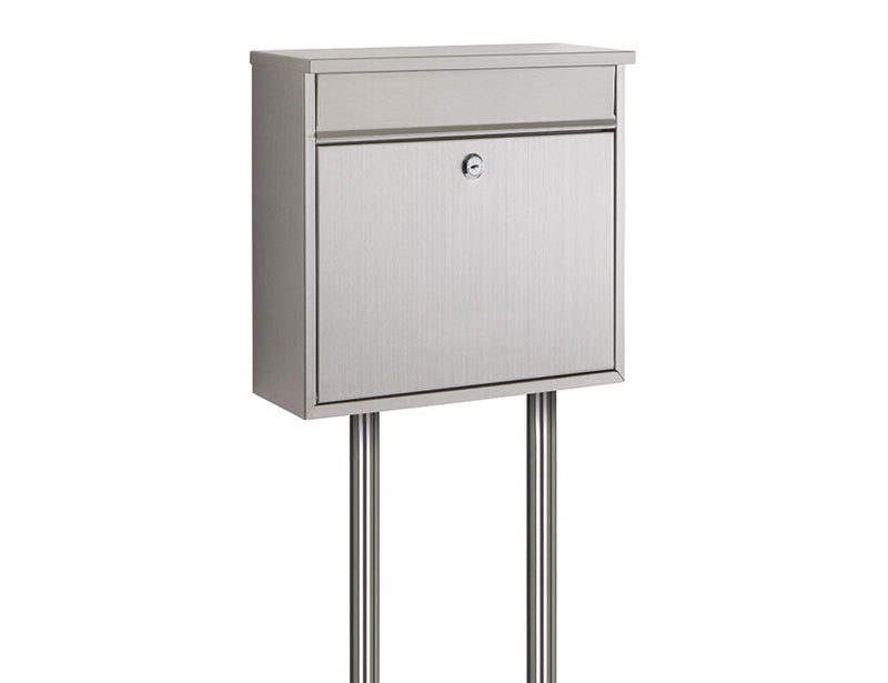 Practo Garden Brievenbuspaal inox - dubbel - B580