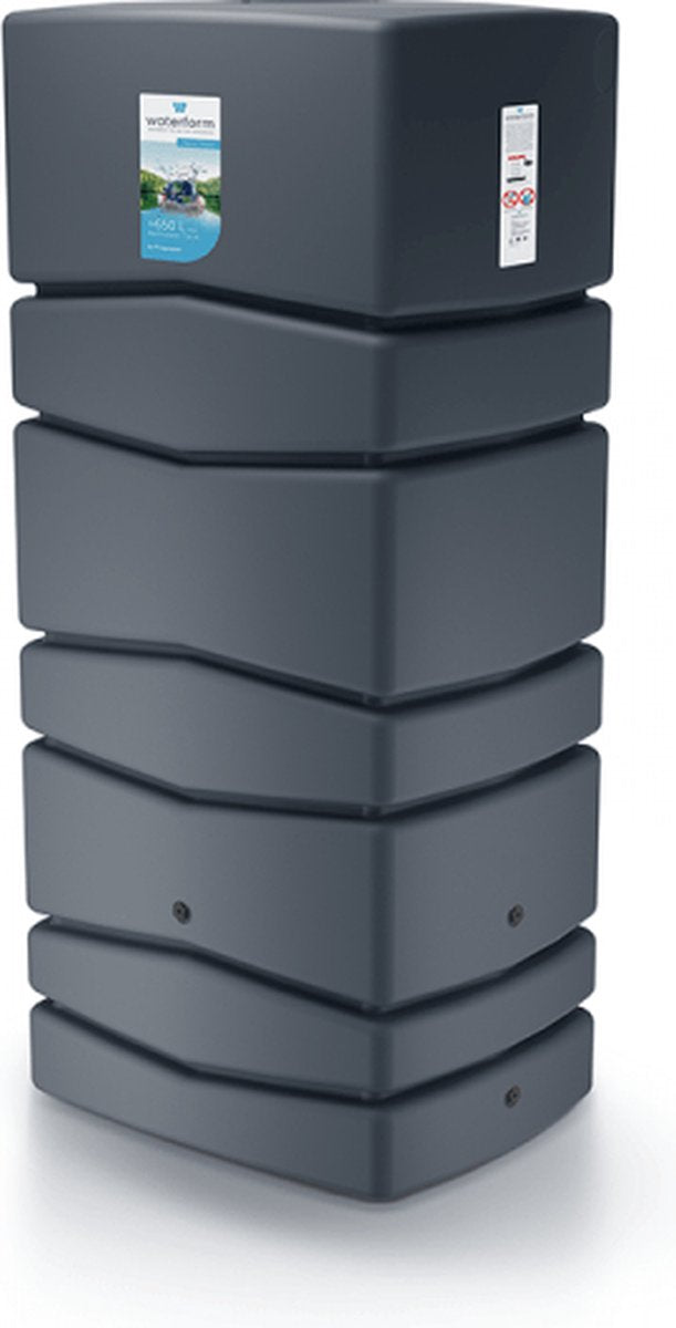 Waterform Regenton Aqua Tower excl. kraantje - antraciet 650 liter - PWT650A