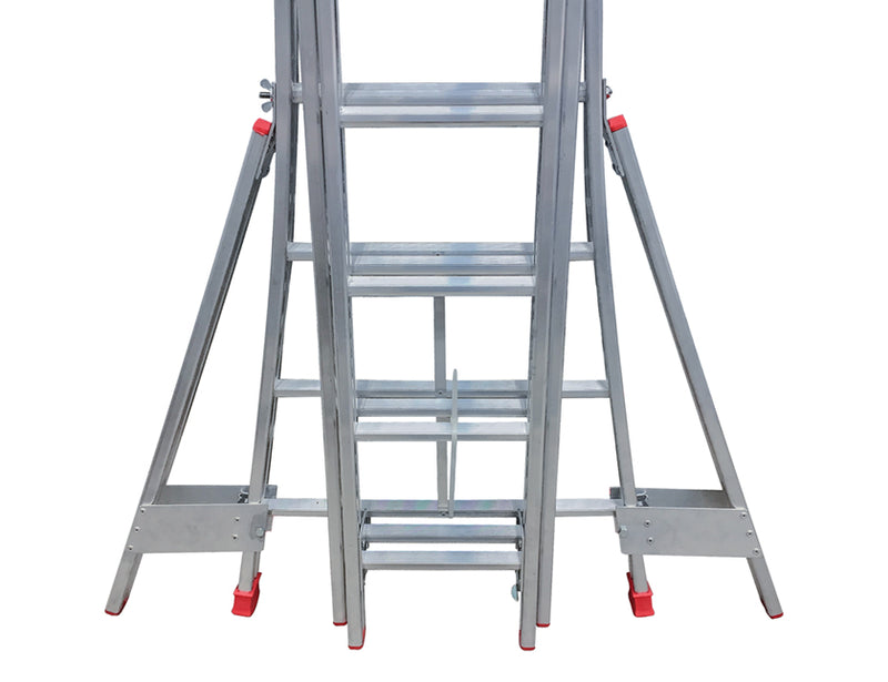 Escalo Industriële Driedelige schuifladder 3x12 - Werkhoogte 8.25m - LG3X12S