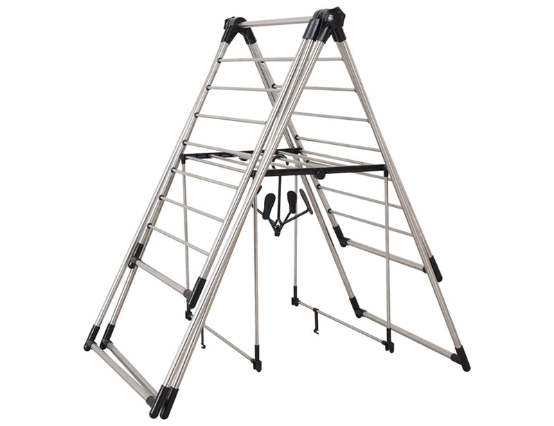 Practo Home Droogrek T-model + kledingrek Laurence inox 20 m - V169