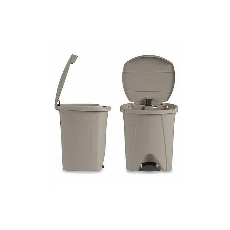 KIPIT Kunststof pedaalemmer - vuilnisbak 48 L taupe - 87885