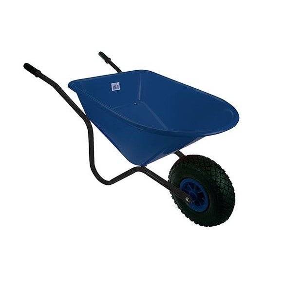 AVR Kinderkruiwagen blauw/zwart metaal met kunststof bak - N488