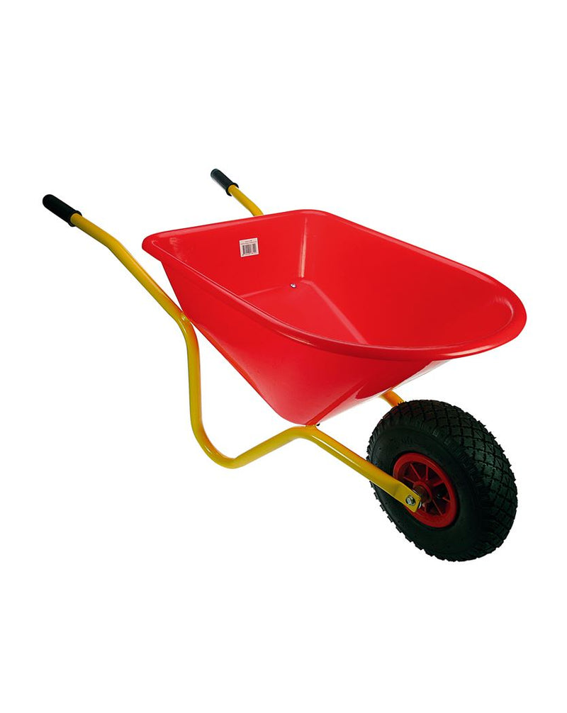 AVR Kinderkruiwagen rood/geel metaal met kunststof bak - N466