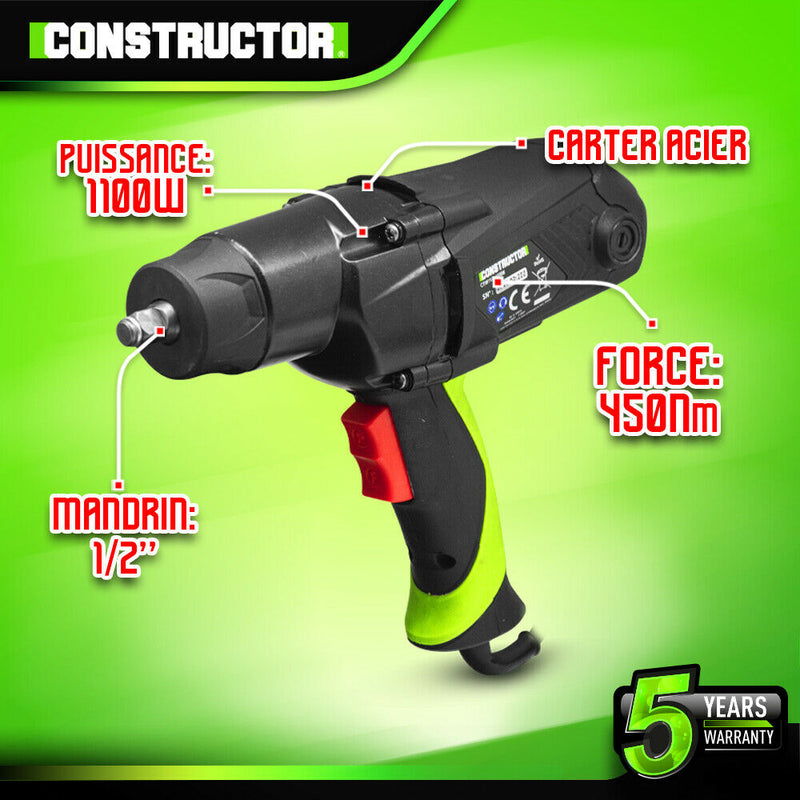Constructor Elektrische Slagmoersleutel 1100 W - 450Nm - CTIW1100-450BM