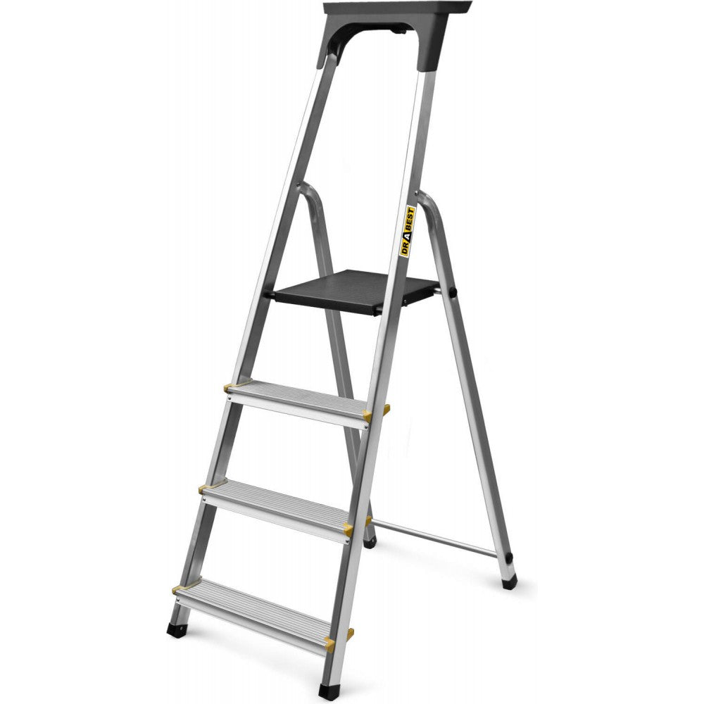 steek Vooruitzien Afwijzen Prohobtools - Drabest Aluminium trapladder 4 treden - ALDP4