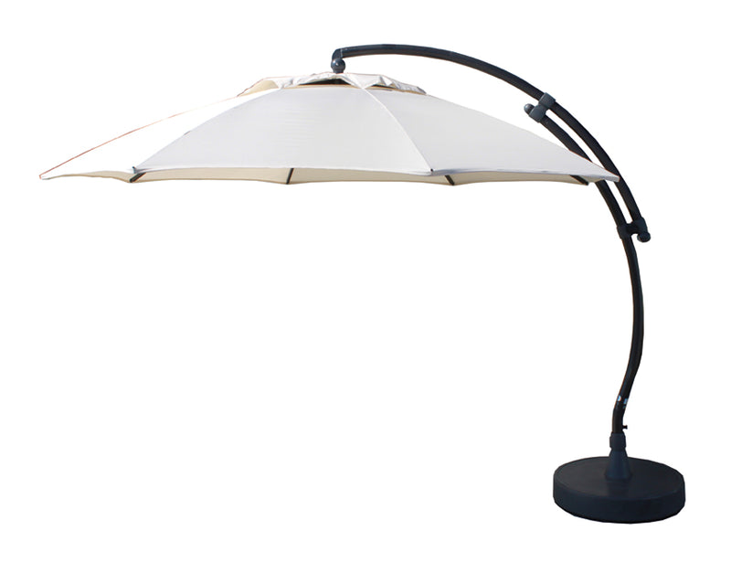 Easy Sun - Sun Garden zweefparasol rond XL 3.75 m - Olefin doek in beige + voet - SG10219301