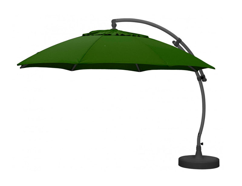 Easy Sun - Sun Garden zweefparasol rond XL 3.75 m - Olefin doek in donkergroen + voet - SG10252041