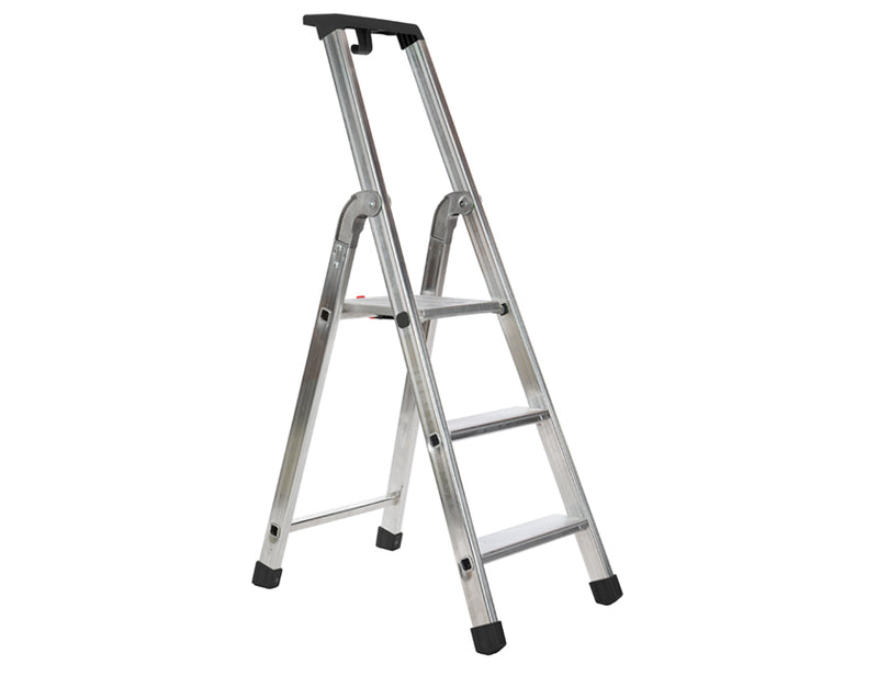 Escalo Industriële aluminium trapladder 3 brede treden Quadra - LE803