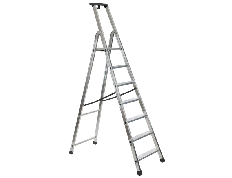 Escalo Industriële aluminium trapladder 7 brede treden Quadra - LE807