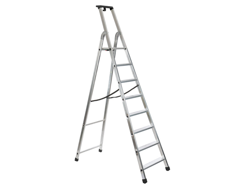 Escalo Industriële aluminium trapladder 8 brede treden Quadra - LE808