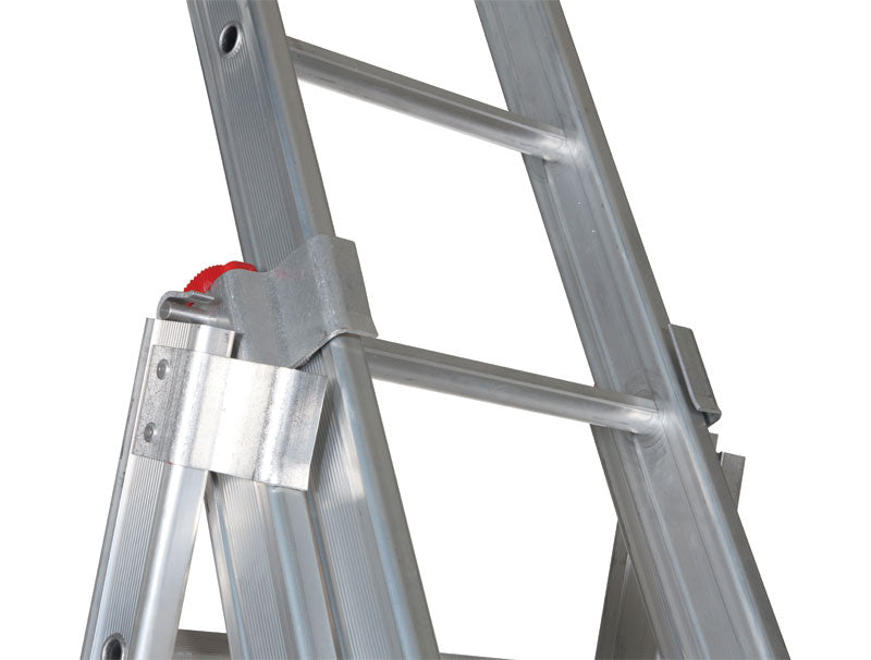 Escalo Industriële Driedelige schuifladder 3x10 - Werkhoogte 7.25m - LG3X10